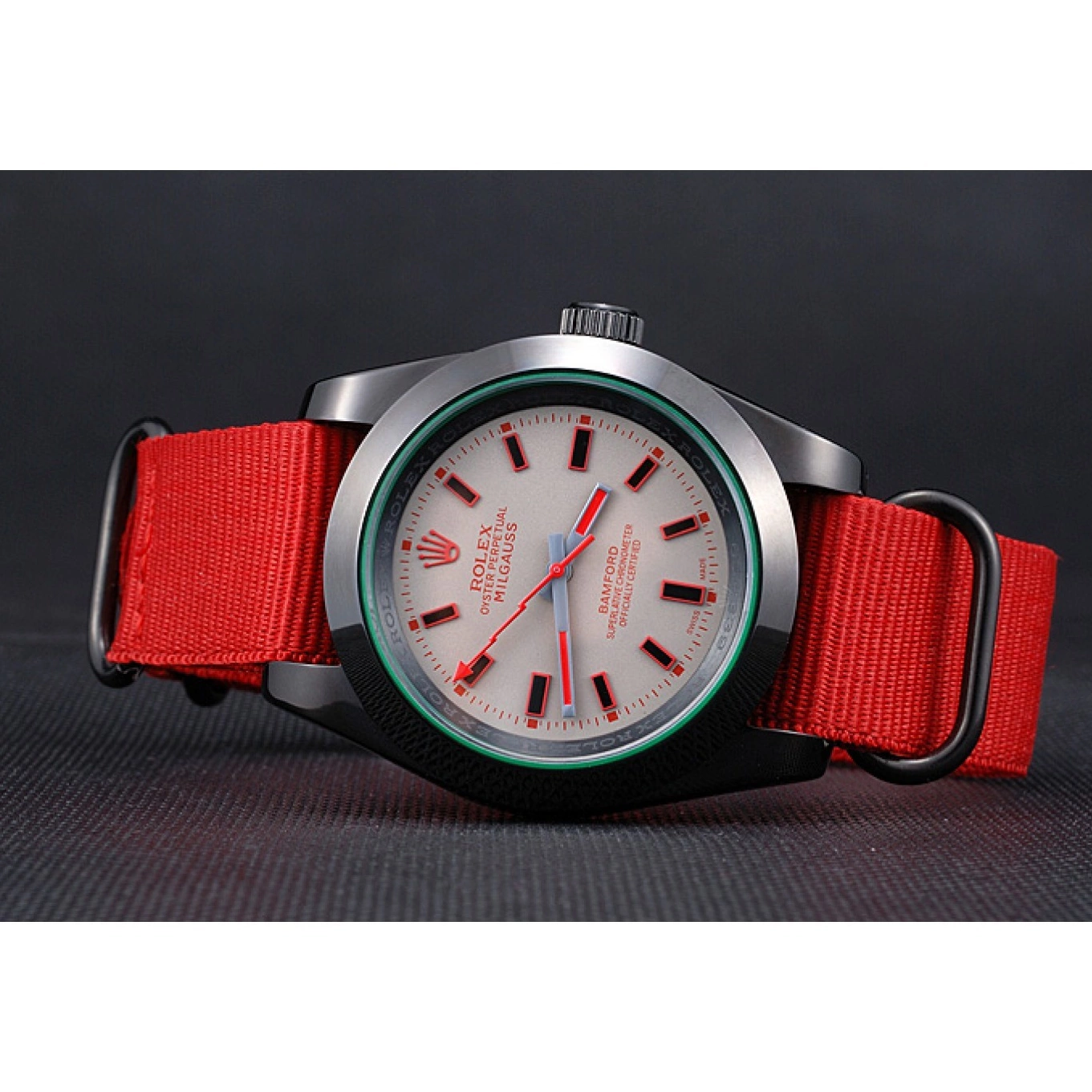 MiroTime 0806 Rolex Milgauss Bamford Red Nylon Strap 622002